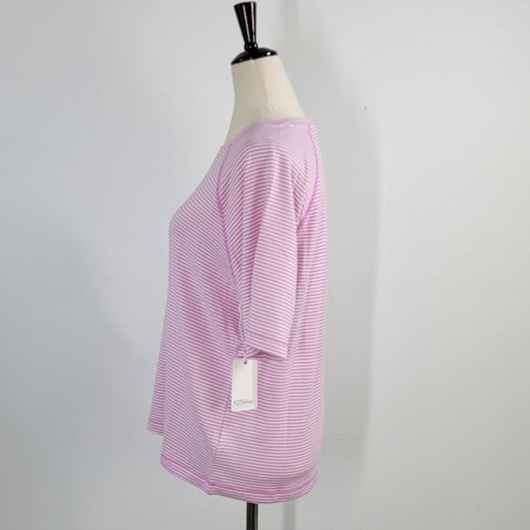 PJ SALVAGE striped pajama top short sleeve Sz S NEW - Picture 3 of 7